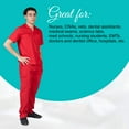 thumbnail image 2 of ACTIVE UNIFORMS Men Scrub Set Medical Scrub Top and Pants (Red, 4X-Large), 2 of 7