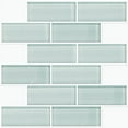 thumbnail image 4 of (2 pack) RoomMates StickTILES Aqua Seaglass Subway Peel and Stick Backsplash Tile, 10.5 inches X 10.5 inches, 4 of 10