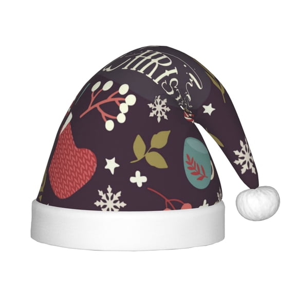Balery Merry Christmas Pattern Santa Hat Christmas Hat Funny Christmas Hat Christmas Knitted Beanie Hat For Kids
