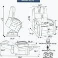 thumbnail image 3 of JERFIT Power Lift Recliner Chair with Heat and Massage, Faux Leather Reclining Chair for Elderly, Infinite Position Electric Recliner with Lumbar Support and Side Pockets, 3 of 9