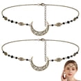 thumbnail image 1 of 2 pcs Cadenas de cabeza bohemia Costeo de luna Hueco Hechicias de cristal Accesorios para el cabello para mujeres y niñas, 1 of 6