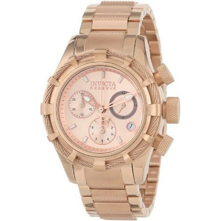 Invicta 12460 Women's Bolt Reserve Rose Gold Dial Rose Gold Steel Chronograph Dive Watch