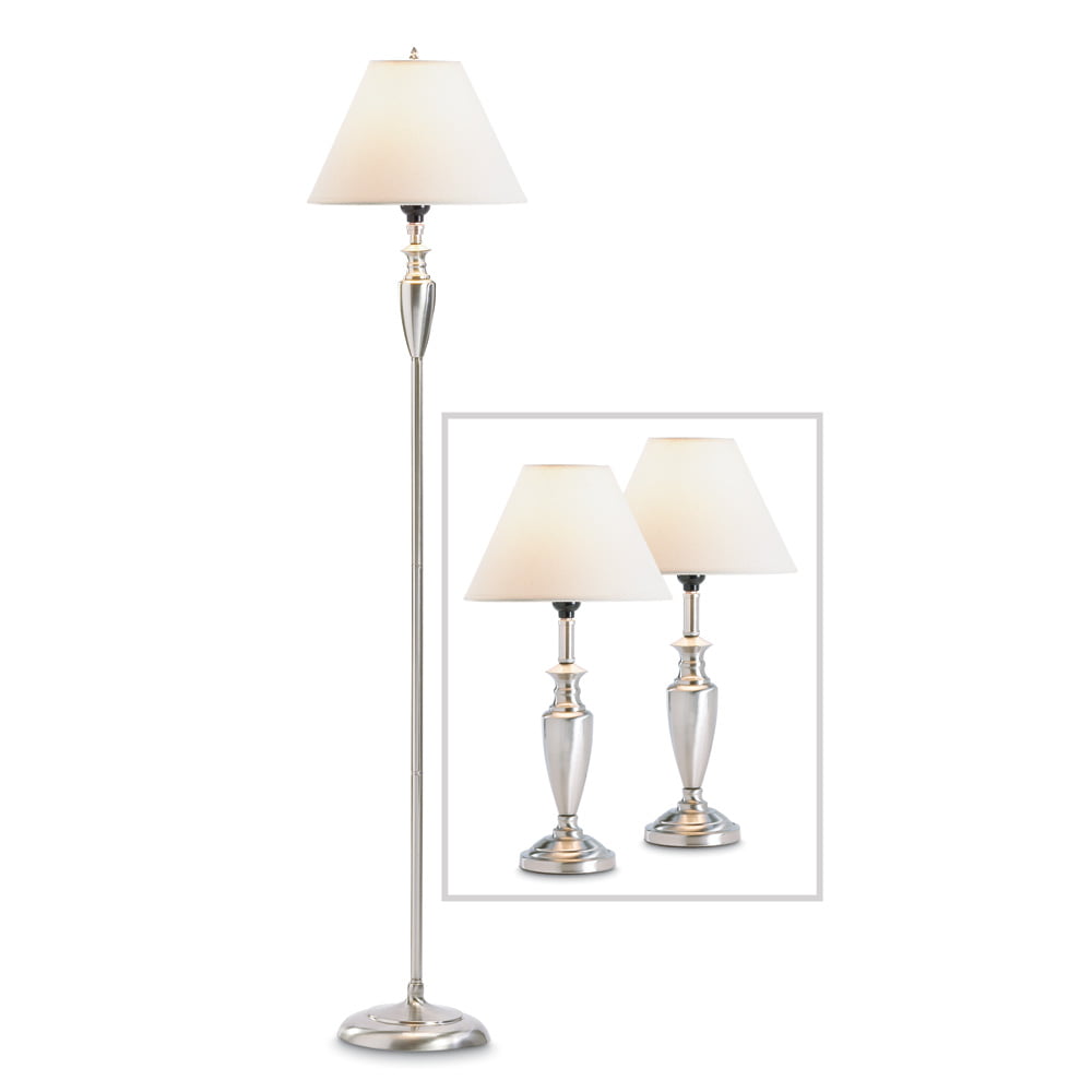 Trio Lamp Set Metal Floor Sets, Floor And Table Lamp Sets Contemporary