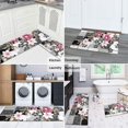 thumbnail image 5 of Pioneer Flower Floral Print Pattern Kitchen Rugs Sets Of 2,Anti Fatigue Kitchen Mat Rugs Non Slip Washable,Decorative Kitchen Floor Mats for Kitchen,Sink,Laundry,17"x30"+17"x47", 5 of 7