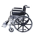 thumbnail image 5 of Silla de ruedas Estándar Magnimed cromada con Rin negro y asiento de lona Capacidad de carga 100kg, 5 of 5