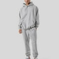 thumbnail image 1 of TIMIFIS Ensemble de Survêtement Gris pour Homme 2 Pcs à Capuche Athlétique Chandail Décontracté Course Jogging Ensemble de Sport SetsFall, 1 of 6