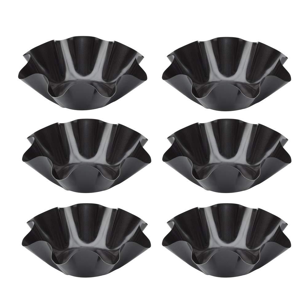 Aybloom Tortilla Pan Set 6pcs Non-Stick Carbon Steel Taco Salad Bowl Makers