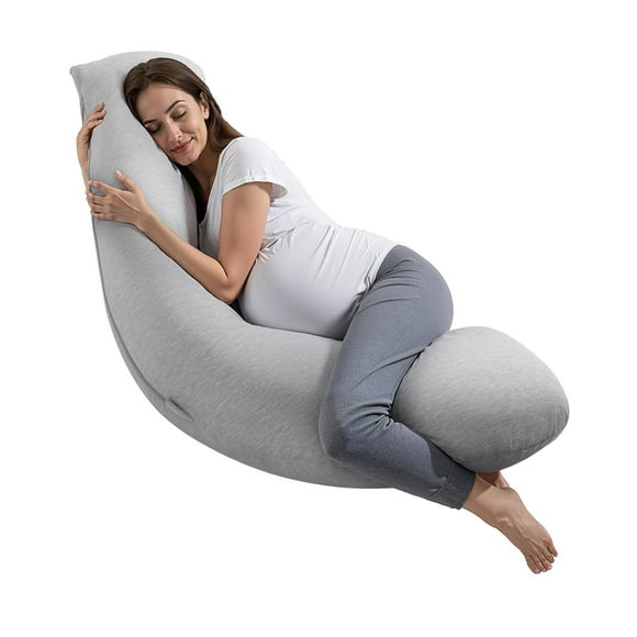 Almohada de embarazo VEVOR en forma de L para dormir de lado durante la maternidad