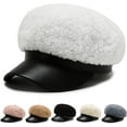 thumbnail image 3 of CoCopeaunts Newsboy Hats for Women Autumn Winter Hat Lady Fleece Octagonal Newsboy Cap Artist Painter Beret Hat, 3 of 7