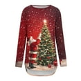 thumbnail image 4 of Royisotas Christmas Shirts for Women Long Sleeve Pullover Graphic Plus Size Crewneck Juniors Shirts, 4 of 5