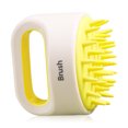 thumbnail image 1 of Bewildely Masajeador de silicona para el cuero cabelludo, cepillo de ducha, removedor de picazón, depurador de cabello, cabeza, cuerpo, SPA, herramienta Suministros de limpieza para el hogar Amarillo Bewildely HA010551-01B, 1 of 6