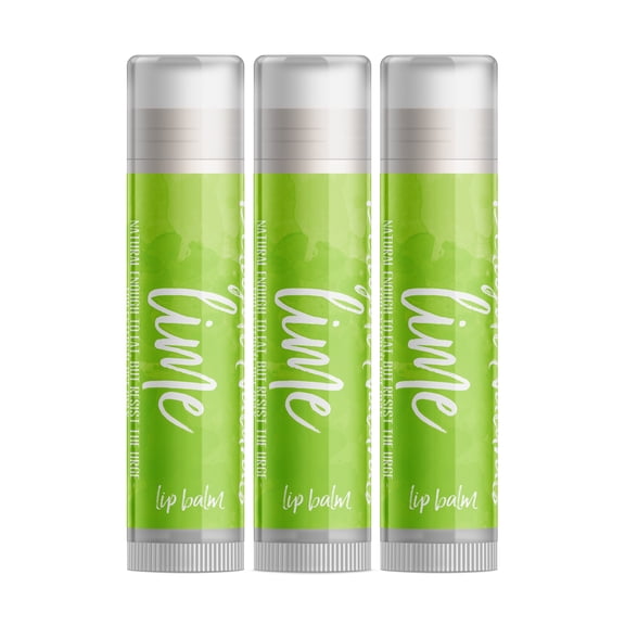 Delight Naturals Lime Lip Balm - 3 Pack