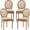 2-Rattan, Amber, variant on French Country Dining Chairs Set of 2, Cream Kitchen & Dining Room Chairs Set of 2, Ivory Linen Upholstered Dining Chairs, Wood Legs, Sillas De Comedor (Fabric, Beige, 2Pcs)