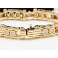 thumbnail image 4 of Silver Shop Men's 14K Yellow Gold Finish Round Cut Cubic Zirconia Tennis Bracelet, 4 of 4
