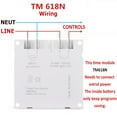 thumbnail image 4 of SINOTIMER Digital Weekly Timer 7 Days Programmable Time Switch Relay 220V 230V 110V AC 12V 24VDC TM618 Electronic Timers Control, 4 of 6
