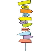 Eureka Back to School Dr. Seuss Directional Signs Bulletin Board and Classroom Decorations, 14pc, 6.5'' W x 26'' H