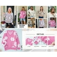 thumbnail image 6 of Pink Queen 2026 Women's OversizedSweaters V Neck Fuzzy Loose Long Sleeve Pullover Jumper Tops S-XL, 6 of 9