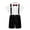 Black, variant on FAOWME Kids Boys Summer British Style Short Sleeved Shirt Spaghetti Shorts Bow Tie 4PC Children Performance Suit Navy 7-8 Years