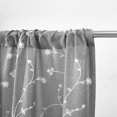 thumbnail image 6 of Mainstays Heathered Embroidered Sheer Curtain Panel Pair, Set of 2, Gray, 37"W x 84"L, 6 of 10