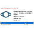 thumbnail image 2 of Inlet Water Pump Gasket - Compatible with 1994 - 2003 Chevy S10 2.2L 4-Cylinder 1995 1996 1997 1998 1999 2000 2001 2002, 2 of 2