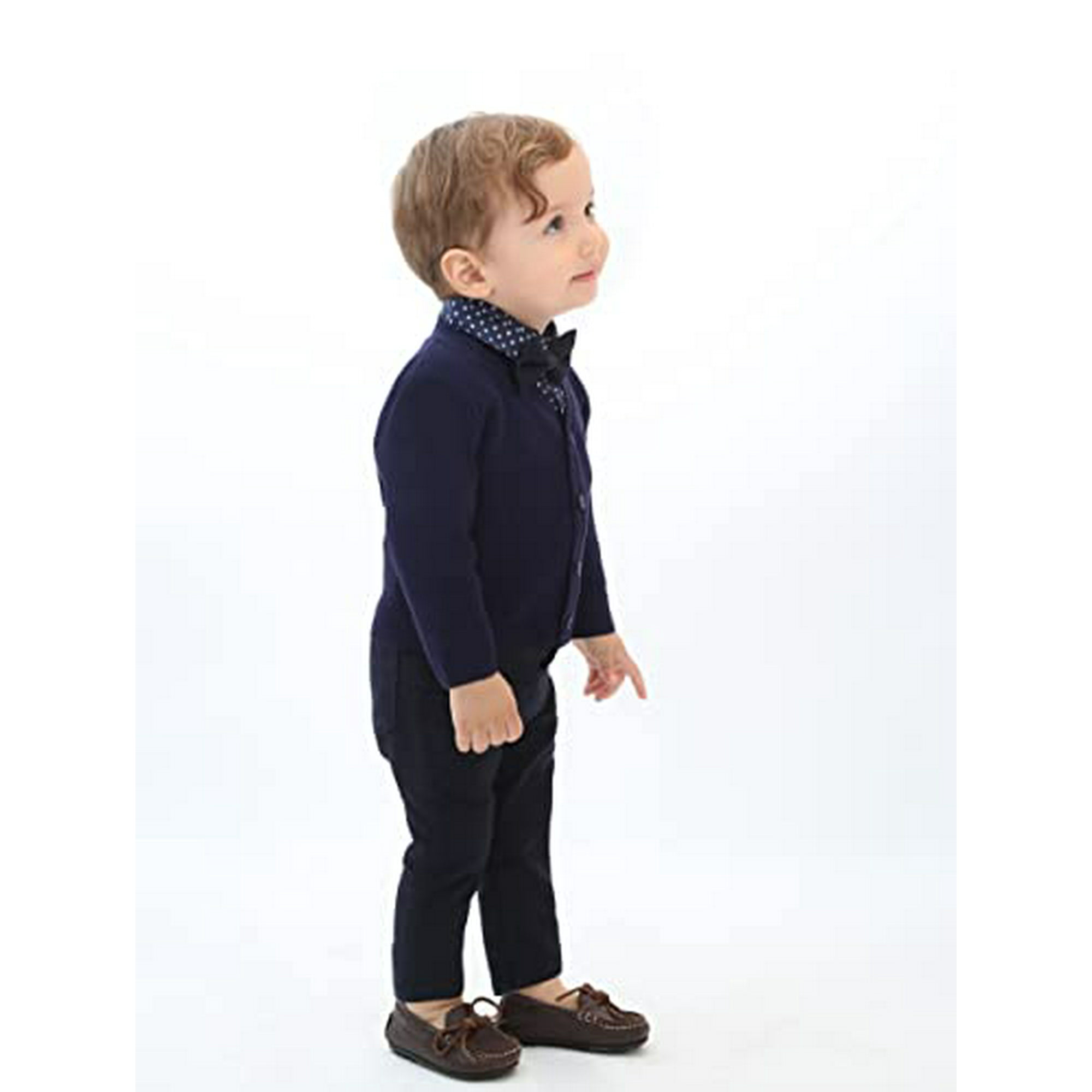 Baby Boys Basic Long Sleeve V Neck Classic Knit Cardigan Sweater 9 12 Months Navy