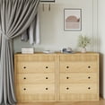 thumbnail image 6 of Huisuilinss Fluted Dresser For Bedroom,3/5 Drawer Dresser,Tall Modern Chest Of Drawers,Wood Nightstand Storage Dresser For Hallway Living Room Entryway Dorm, 6 of 9