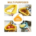 thumbnail image 5 of Gustave 4 Pack Kitchen Sink Drain Strainer Basket Swan Drain Rack Multifunctional Triangular Corner Sink Drain Filter Shelf Plastic Kitchenware "Orange", 5 of 8