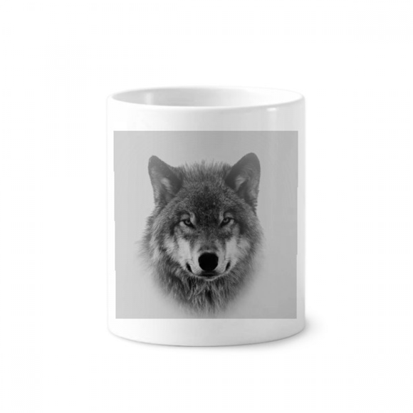 Gray Wolf Hunts Fiercely Art Deco Fashion Toothbrush Pen Holder Mug Cerac Stand Pencil Cup