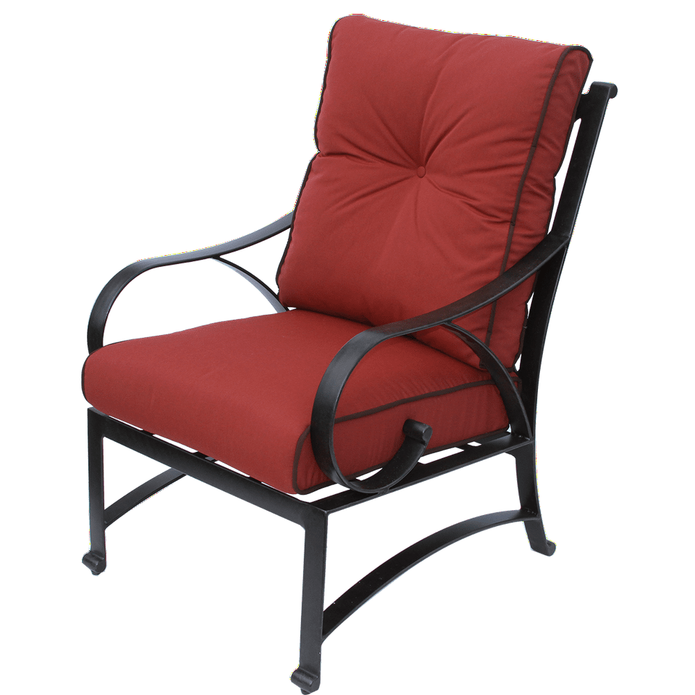 Newport Cast Aluminum Outdoor Patio Dining Chair With Cushion Walmart