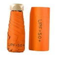 thumbnail image 3 of Paraguas de viaje resistente, 2 en 1, resistente al agua, plegable y portátil. Naranja, 3 of 9