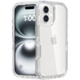 thumbnail image 1 of Funda protectora resistente a golpes y caídas, transparente de triple capa, compatible con iPhone 16 Plus., 1 of 8