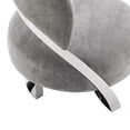 thumbnail image 4 of Aura Modern Accent Chair // Gray and Chrome, 4 of 4