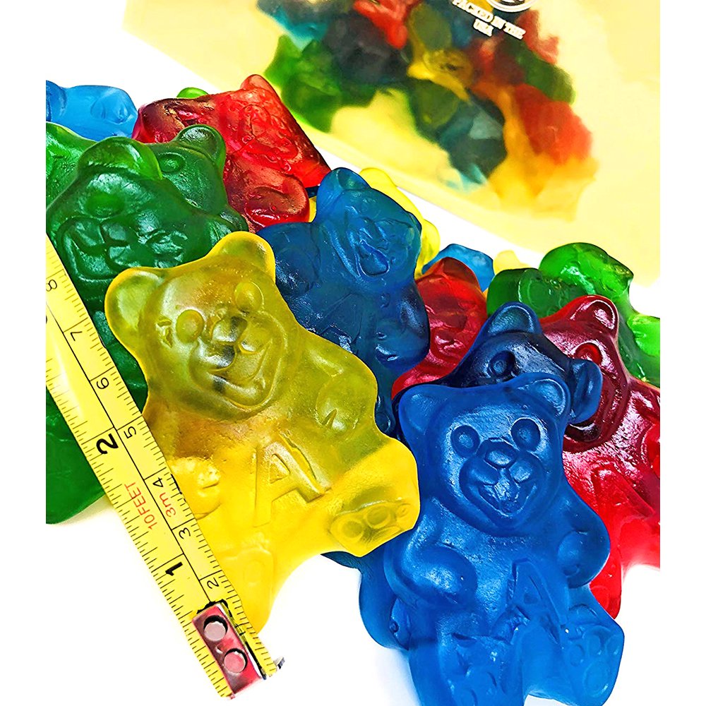 SweetGourmet Large Papa Gummi Bears Blue Raspberry, Green Apple, Cherry, Mango Bulk Candy