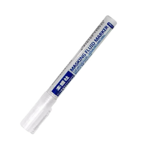 YROHGKPN 0.7 mm/0.3mm Masking Fluid Marker Mark Pen Type Watercolor Masking Liquid White/Blue Glues Covering Liquid Art Supplies