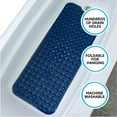 SlipX Solutions 39 x 16 Extra Long Vinyl NonSlip Bath Mat in Navy