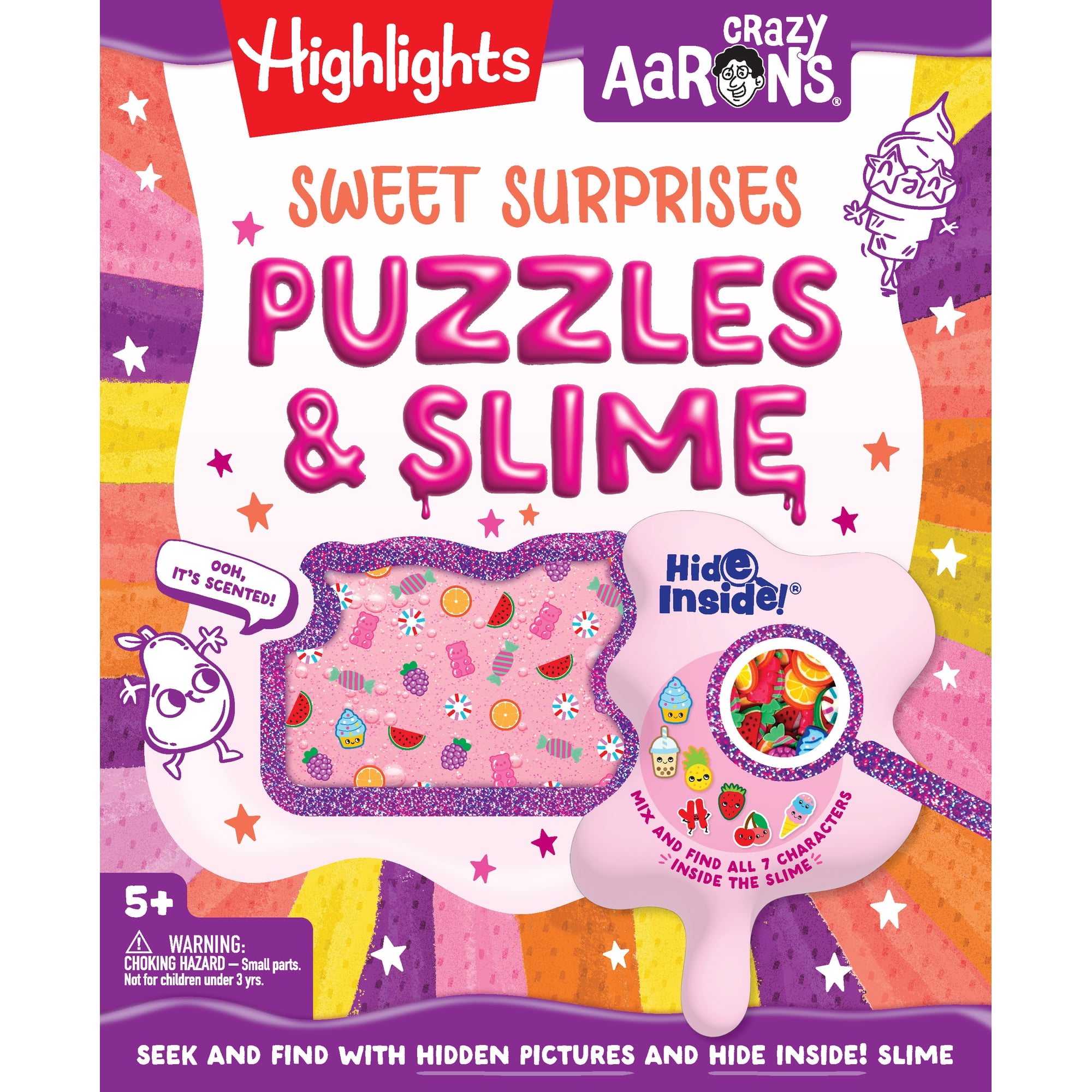 Sweet Surprises Puzzles and Slime: Hidden Pictures Puzzle Book and Non-Toxic Slime Kit with Scented Slime and Slime Mix-Ins for Kids 5 and Up (Hardcover)