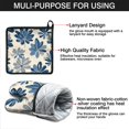 thumbnail image 7 of Blue Pioneer Flower Kitchen Oven Mitt and Pot Holder Sets 2 Pcs for Baking, Cooking and Grilling, Heat Resistant Up To 392 °F, 7 of 7