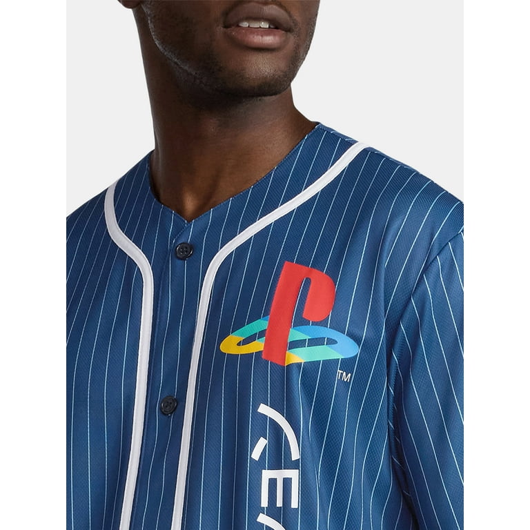 PlayStation, Men's & Big Men's Graphic Jersey, Vertical Kanji Logo