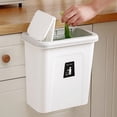 thumbnail image 4 of Naiovety Cubo de basura colgante para reciclaje de basura, almacenamiento de cocina, armario para puerta de baño, herramienta de limpieza de Almacenamiento y organización del hogar Blanco, 4 of 6