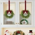 thumbnail image 3 of 4 PCS Mini Christmas Wreath, 10 Inch Small Wreaths for Kitchen Cabinets, with Deep Red Bow Vintage Bells Pine and Cypress Leaves for Fireplace Window Farmhouse Indoor Home Decorations, 3 of 9