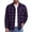 Purple, variant on Flannel Shirt for Men Red and Black Buffalo Plaid Shirt Long Sleeve with Pocket L