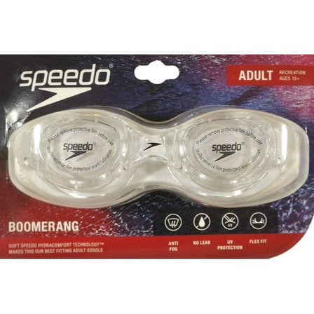 Speedo Adult Boomerang Swimming Goggles Clear