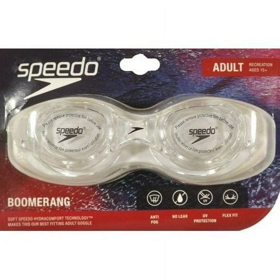 Speedo Adult Boomerang Swimming Goggles Clear