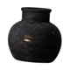 thumbnail image 2 of Jarrón de cerámica rústica, florero de granja, adorno de oficina, regalo decorativo Wabi Negro 15x15x14cm, 2 of 9