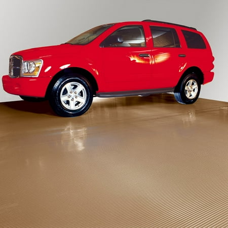 G-Floor Parking Pad Garage Floor Cover/Protector, 10' x 22', Ribbed, Sandstone