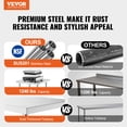 thumbnail image 2 of VEVOR Stainless Steel Work Table 24"x24" Commercial Food Prep Table Restaurant, 2 of 9
