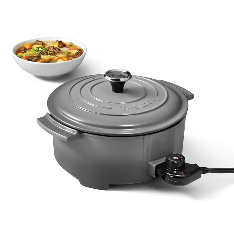 THE ROCK 3.2 Qt. White Electric Casserole Slow Cooker THE ROCK 3.2 Qt. White Electric Casserole Slow Cooker