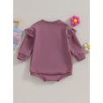 thumbnail image 4 of Bagilaanoe Newborn Baby Girl Oversized Romper Sweatshirt Long Sleeve Bodysuits Ruffled Pullover 3M 6M 9M 12M 18M Infant Casual Tee Tops, 4 of 8