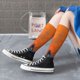 thumbnail image 5 of Fotbe Orange Net Fishing Boat Calcetas Divertidas Estampadas para Hombre y Mujer, Calcetas de Algodón hasta la Rodilla para Caminar, Correr, Enfermería y Embarazo, 5 of 6