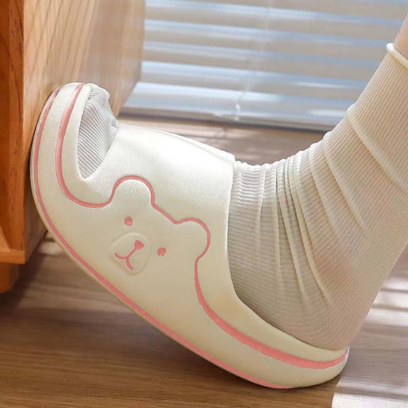 BONIXOOM Sandals Women Clearance Slip-On None V-Day Casual Summer House Shoes For Women White Size 5.5